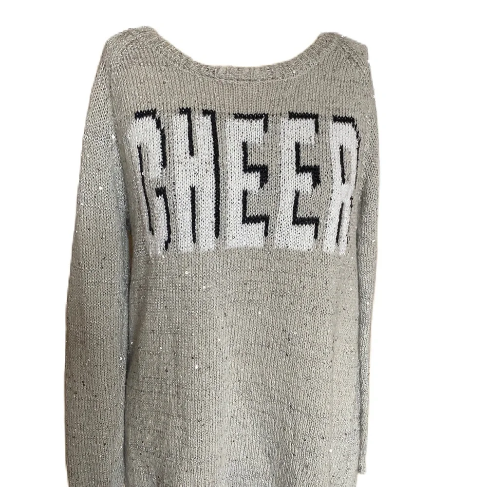 Gray Sweater with sequins CHEER